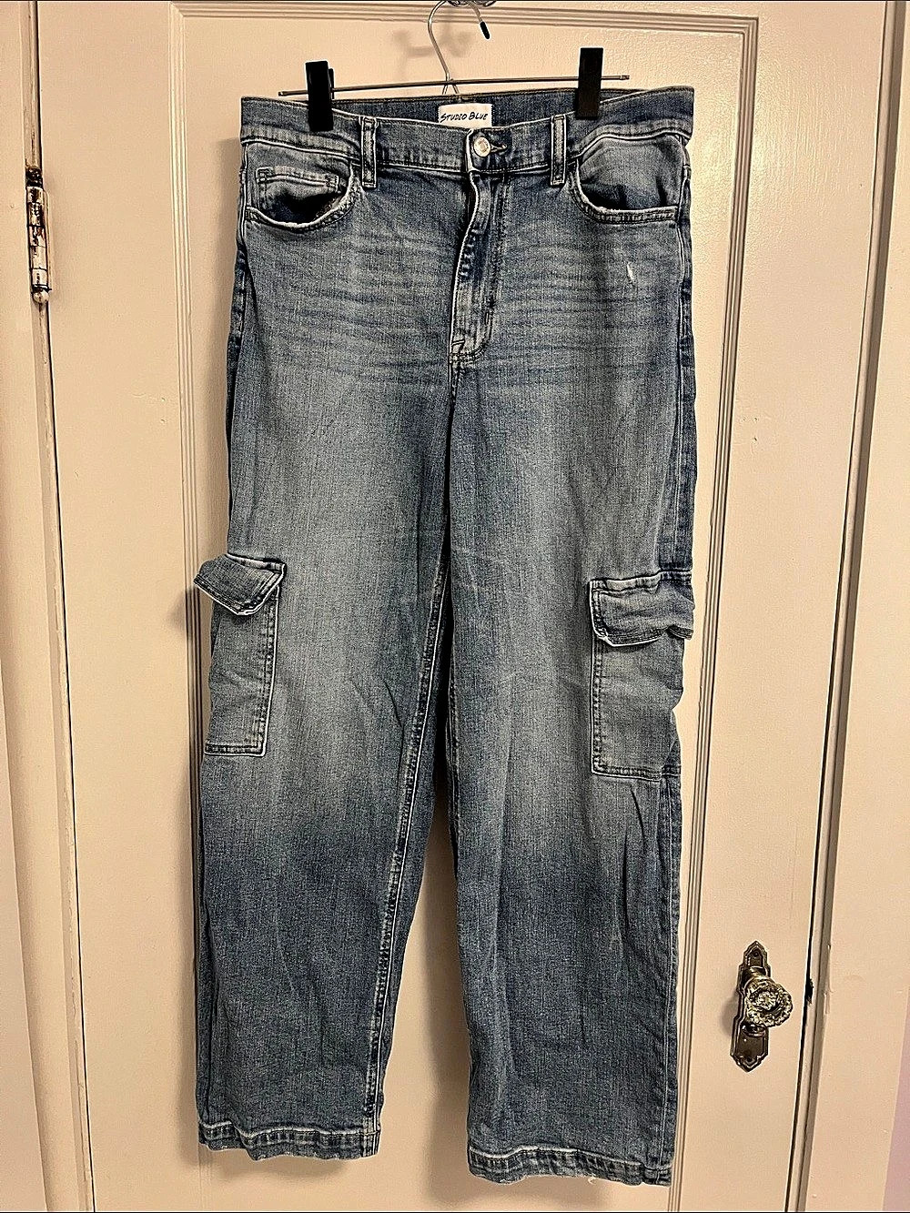 Studio Blue Cargo Jeans Women's Straight Leg - Women’s 30